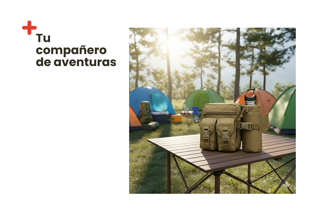 Riñonera Táctica con Botella de Aluminio Inuitz