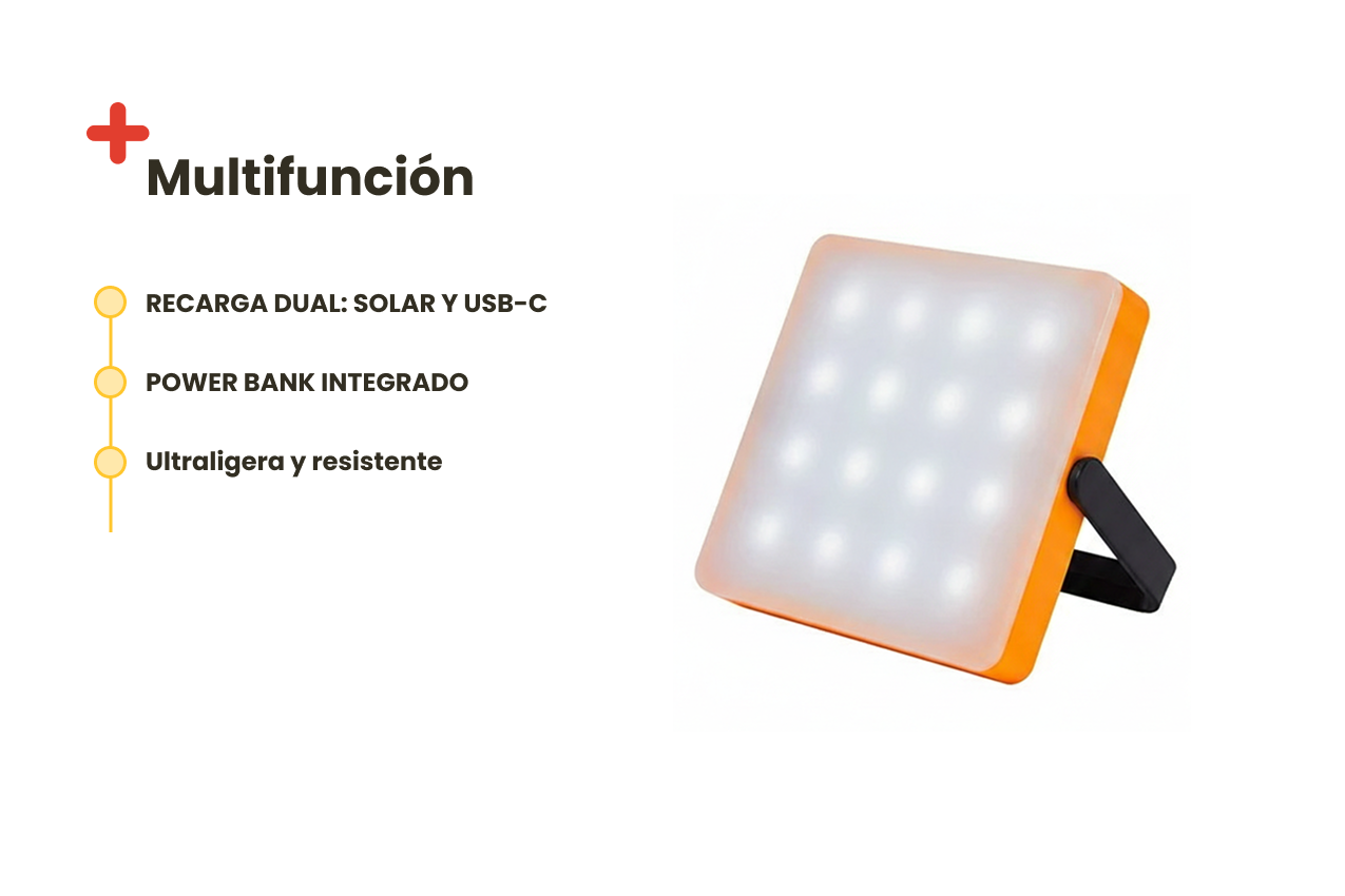 Luz LED con panel solar