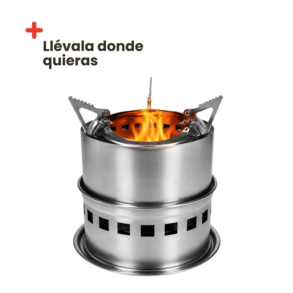 Cocina de leña portátil