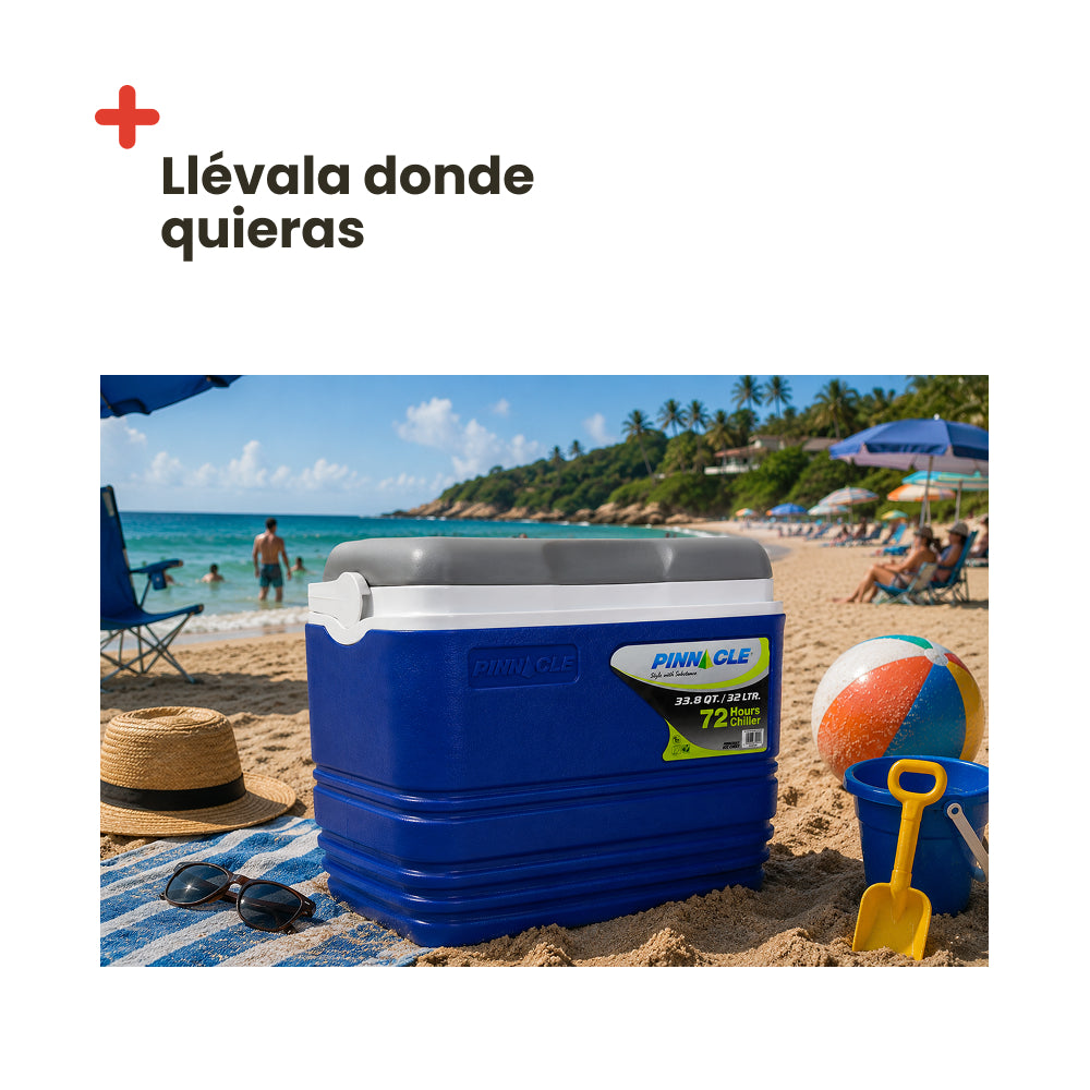 Nevera rígida portátil Pinnacle con capacidad de 32 litros