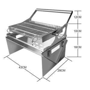 Barbacoa carbon portatil dimensiones