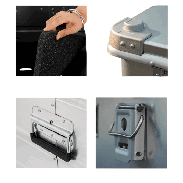 Caja de almacenamiento gris. 50L