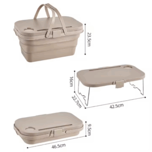 cesta para transporte plegable dimensiones