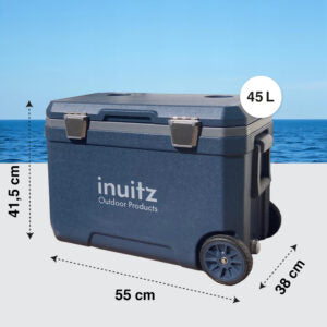 nevera portátil roller zul 45L inuitz dimensiones