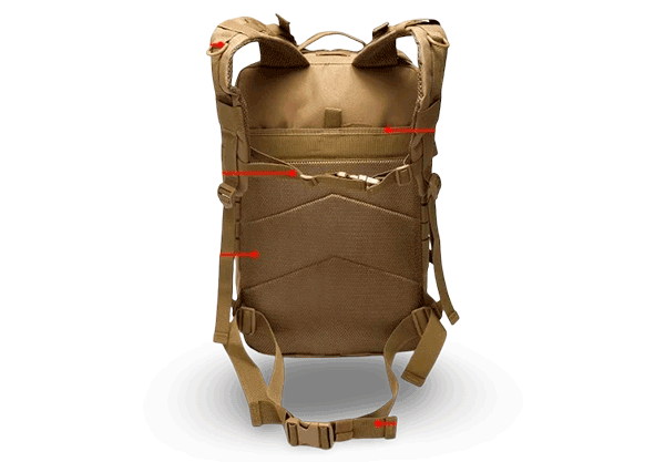 mochila militar inuitz 56 litros beige