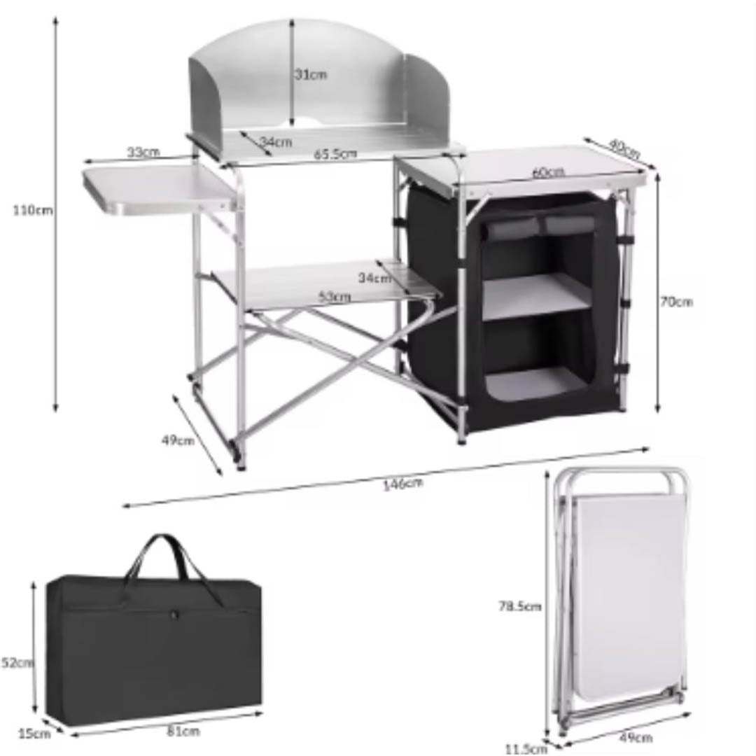 mueble de cocina para camping inuitz con medidas