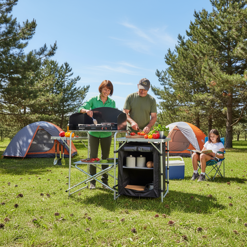 mueble de cocina plegable para acampada Inuitz