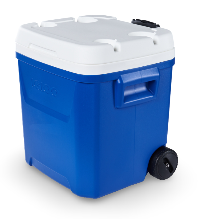 nevera con ruedas igloo 57 litros azul