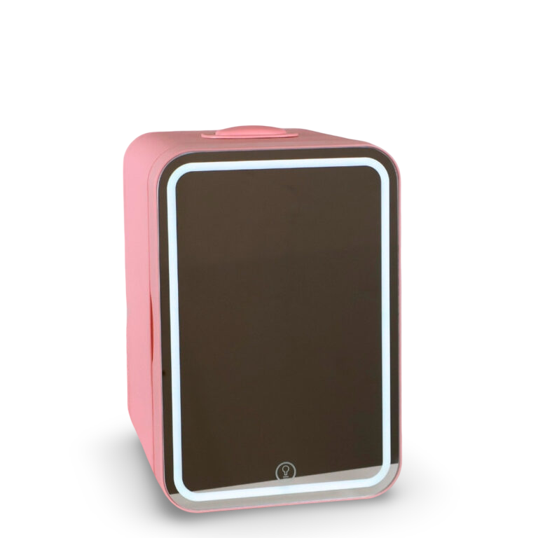 nevera cosmeticos rosa