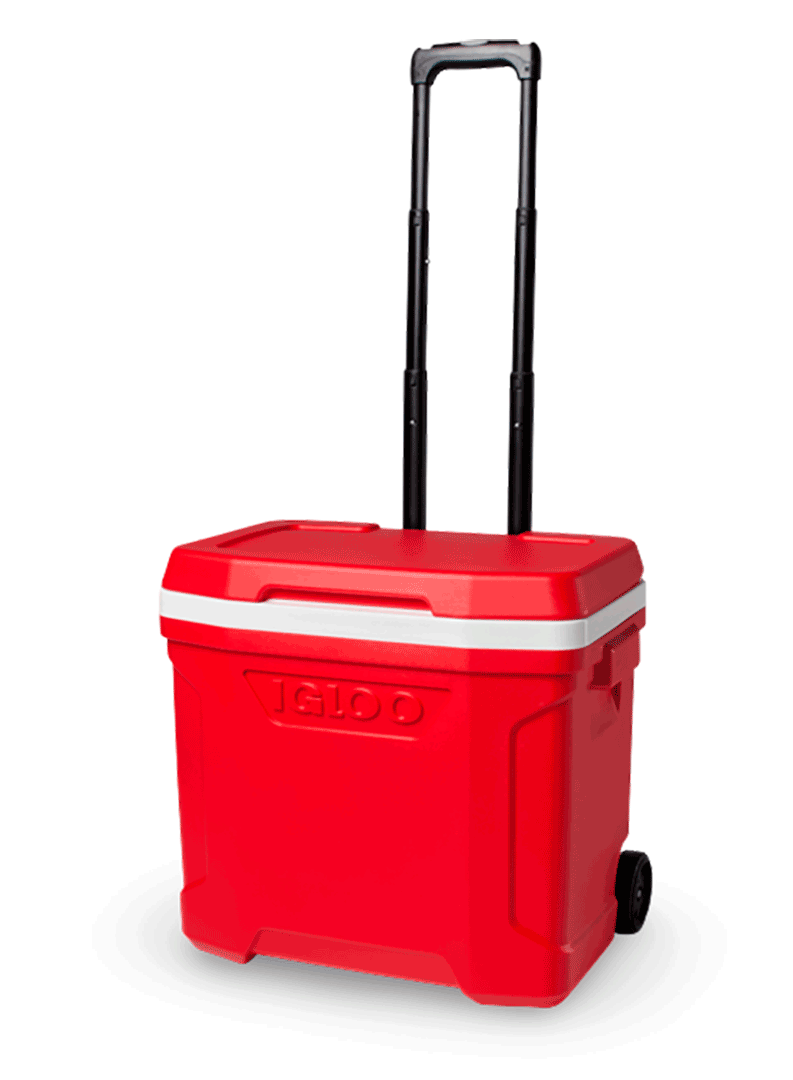 nevera portatil con ruedas igloo 26 litros roja