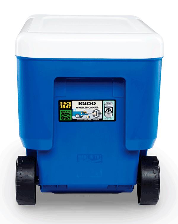 nevera portatil con ruedas igloo wheelie cool trasera