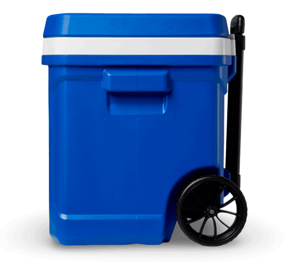 nevera portatil igloo con ruedas 58 litros lateral