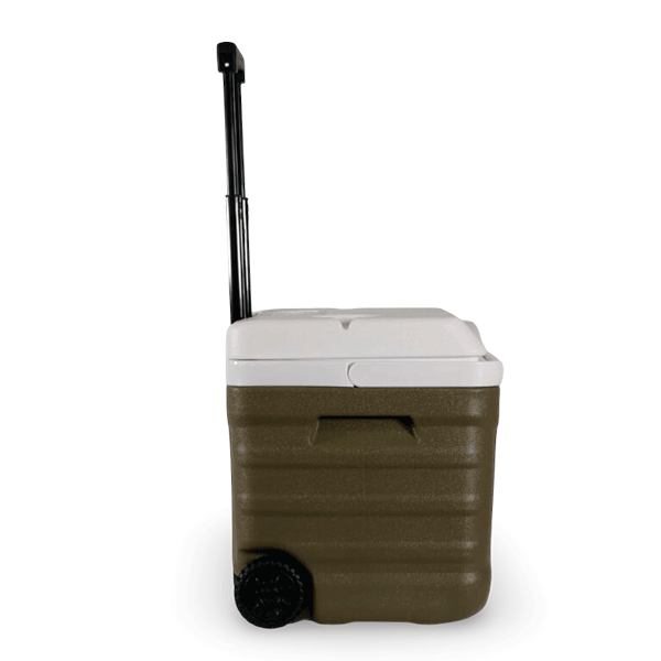 nevera portatil con ruedas inuitz verde 20 litros asa integrada